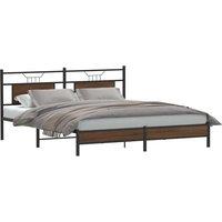 Berkfield Home Bed Frame without Mattress Brown Oak 183x203 cm Engineered Wood
