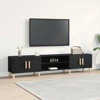Berkfield Home TV Cabinet Black Oak 180x31, 5x40 cm Engineered Wood