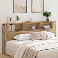 Berkfield Home Headboard Cabinet Artisan Oak 220x18, 5x104, 5 cm in Brown