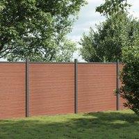 Berkfield Home Fence Panel Brown 353x186 cm WPC