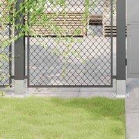 Berkfield Home Post Bases Square 12 pcs Silver 81x81 mm Galvanised Steel