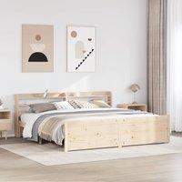 Berkfield Home Bed Frame with Headboard without Mattress 200x200 cm in Brown