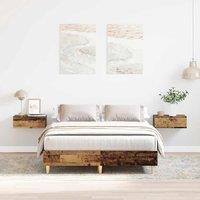 Berkfield Home Bed Frame No Mattress Old Wood 120x200 cm Engineered Wood in Brown | Size: Small Double