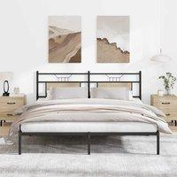 Berkfield Home Bed Frame without Mattress Sonoma Oak 183x203 cm Engineered Wood in Brown