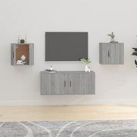 Berkfield Home Wall Mounted TV Cabinets 2 pcs Grey Sonoma 40x34.5x40 cm