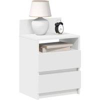Berkfield Home Bedside Cabinets 2 pcs with 2 Drawers White 40x33x60 cm | Size: 40 x 33 x 60 cm