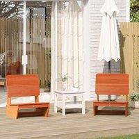 Berkfield Home Garden Chairs 2 pcs Wax Brown 60x64x70.5 cm Solid Wood Pine
