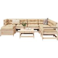 8 Piece Garden Sofa Set Solid Wood Pine