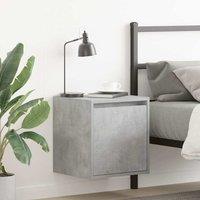Berkfield Home Wall-Mounted Bedside Cabinets 2 pcs Concrete Grey 38x34x40 cm | Size: 38 x 34 x 40 cm