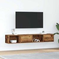 Berkfield Home TV Cabinets 2 pcs Old Wood 80x31x25.5 cm Engineered Wood in Brown