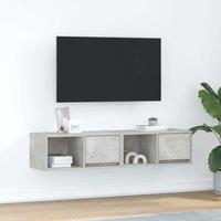 Berkfield Home TV Cabinets 2 pcs Concrete Grey 60x31x25.5 cm Engineered Wood