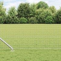 Berkfield Home Fence Posts with Spike 52 pcs 32 mm 120 cm Galvanised Steel in Silver