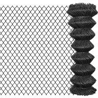 Chain Link Fence Steel 25x1.25 m Grey