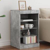 Berkfield Home Sideboard with LED Lights Concrete Grey 41x37x67 cm | Size: 41 x 37 x 67 cm