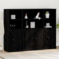 Berkfield Home Highboard Black Oak 132x35, 5x103, 5 cm Engineered Wood