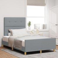 Bed Frame Light Grey 120x200 cm Fabric