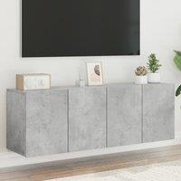 Berkfield Home TV Cabinets Wall-mounted 2 pcs Concrete Grey 60x30x41 cm | Size: 60 x 30 x 41 cm