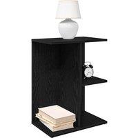 Berkfield Home Bedside Tables 2 pcs Black Oak 46.5x29x61 cm Engineered Wood