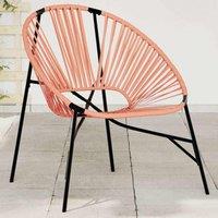 Berkfield Home Garden Egg Chair Black & Orange Poly Rattan