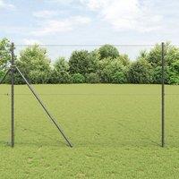 Berkfield Home Hexagon Fence Grey 1.6x50 m Steel