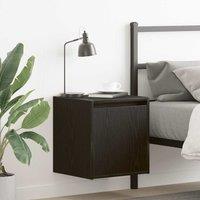 Berkfield Home Wall-Mounted Bedside Cabinet Black 38x34x40 cm | Size: 38 x 34 x 40 cm