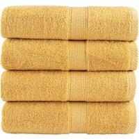 Berkfield Home Premium Soap Towels SOLUND 4pcs Gold 30x30cm 600gsm