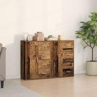 Sideboard Set of 2 Old wood Solid wood Sideboard Rectangular