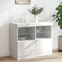 Berkfield Home Sideboard with LED Lights White 81x37x67 cm | Size: 81 x 37 x 67 cm