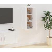 Berkfield Home Wall Mounted TV Cabinet White 40x34, 5x80 cm