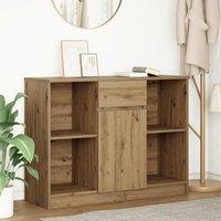 Berkfield Home Sideboard with Drawer Artisan Oak 101x35x76 cm Engineered Wood in Brown | Size: 101 x 35 x 76 cm