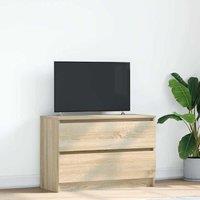 Berkfield Home TV Cabinet Sonoma Oak 80x35x54 cm Engineered Wood in Brown | Size: 80 x 35 x 54 cm