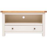 Cabinet Bits Maggiori Off-White 1 Drawer TV Cabinet Brass Knob