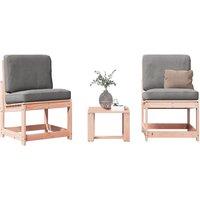 3 Piece Garden Lounge Set Solid Wood Douglas