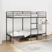 Berkfield Home Bunk Bed without Mattress Black 100x190 cm Steel