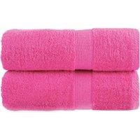 Berkfield Home Premium Soap Towels SOLUND 2 pcs Pink 30x30 cm 600 gsm