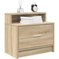 Berkfield Home Bedside Cabinets with Drawer 2 pcs Sonoma Oak 51x31x47 cm in Brown | Size: 51 x 31 x 47 cm