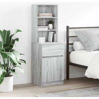 Bedside Cabinet Grey Sonoma 39x35x125 cm Engineered Wood