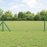 Berkfield Home Hexagon Fence Green 0.6x25 m Steel