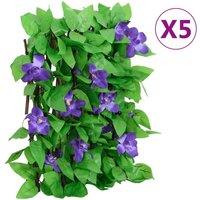 Berkfield Home Berkfield Artificial Ivy Trellis Expandable 5 pcs Green 180x20 cm