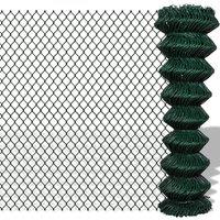 Chain Link Fence Steel 1,5x25 m Green