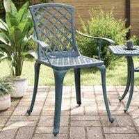 Berkfield Home Garden Chairs 2 pcs Green Cast Aluminium