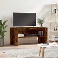Berkfield Home TV Cabinet Smoked Oak 80x40x40 cm Engineered Wood in Brown | Size: 80 x 40 x 40 cm