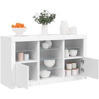 Berkfield Home Sideboard with LED Lights White 123x37x67 cm | Size: 123 x 37 x 67 cm