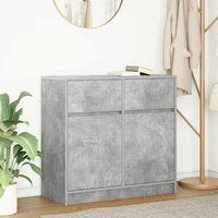 Berkfield Home Sideboard with Drawer Concrete Grey 80x34x76 cm Engineered Wood | Size: 80 x 34 x 76 cm