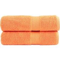 Berkfield Home Premium Shower Towels SOLUND 2 pcs Orange 70x140 cm 600 gsm