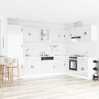 Sink Base Cabinet""Porto"" with Sink High Gloss White 80x46x84,5 cmEngineered Wood