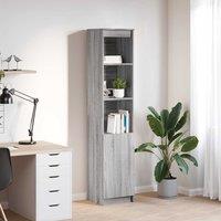 Berkfield Home Highboard Grey Sonoma 37.5x35x180 cm Engineered Wood