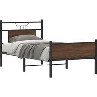 Berkfield Home Bed Frame without Mattress Brown Oak 80x200 cm Engineered Wood
