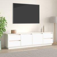 Berkfield Home TV Cabinet White 176x37x47.5 cm Solid Wood Pine