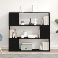 Berkfield Home Black Oak Book Shelf 100x24x94 cm Made with Engineered Wood | Size: 100 x 24 x 94 cm